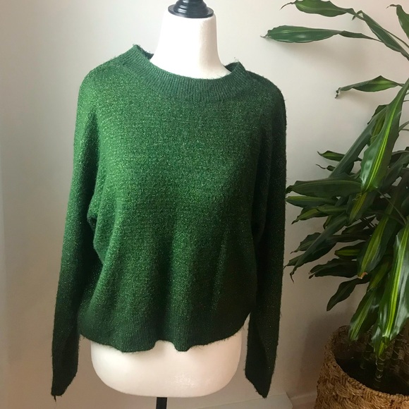 H&M sparkly green sweater in size medium - Picture 1 of 1